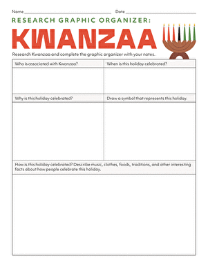 Research Graphic Organizer: Kwanzaa