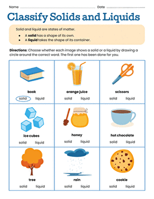Classify Solids and Liquids