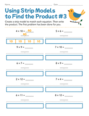 Using Strip Models to Find the Product #3