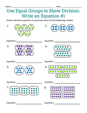 Use Equal Groups to Show Division: Write an Equation #1
