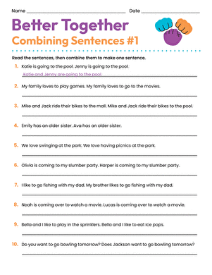 Better Together: Combining Sentences #1