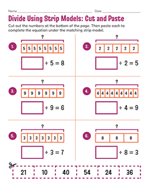 Divide Using Strip Models: Cut and Paste