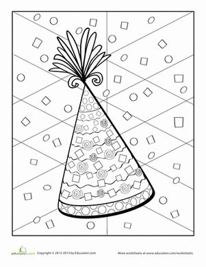 Party Hat Coloring Page