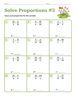 Solve Proportions #3