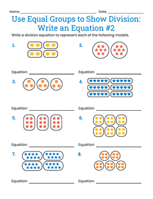 Use Equal Groups to Show Division: Write an Equation #2