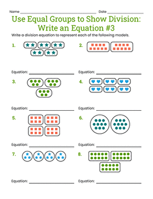 Use Equal Groups to Show Division: Write an Equation #3