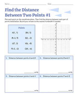Find the Distance Between Two Points #1