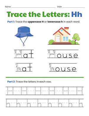 Trace the Letters: Hh