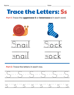Trace the Letters: Ss
