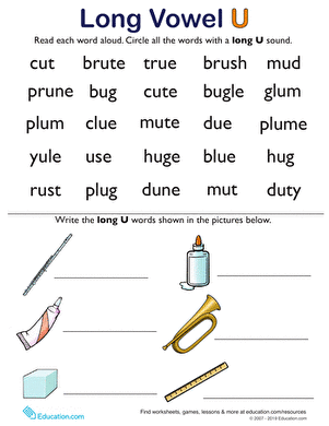 Learning Long Vowels: Long U Words #2