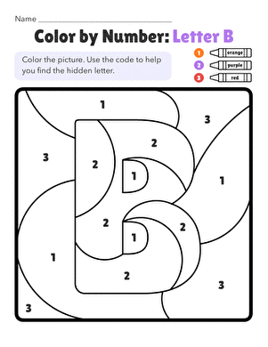 Color by Number: Letter B