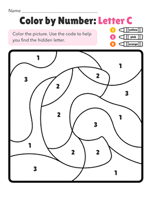 Color by Number: Letter C
