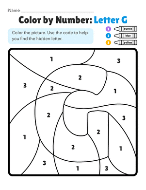 Color by Number: Letter G