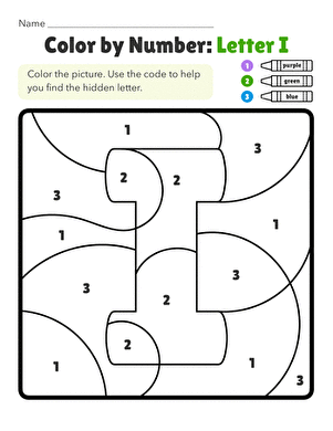 Color by Number: Letter I