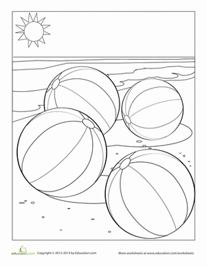 Beach Ball Coloring Page