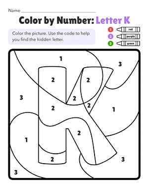 Color by Number: Letter K