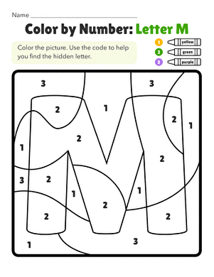 Color by Number: Letter M