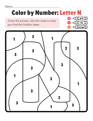 Color by Number: Letter N