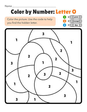 Color by Number: Letter O
