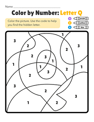 Color by Number: Letter Q