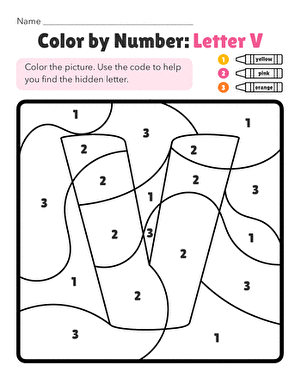 Color by Number: Letter V