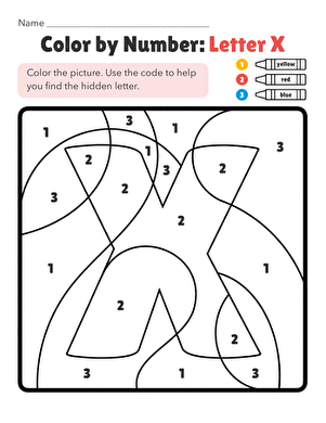 Color by Number: Letter X