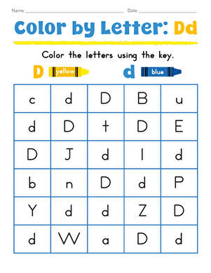Color by Letter: Dd