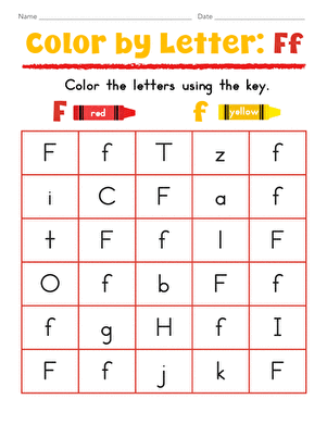 Color by Letter: Ff