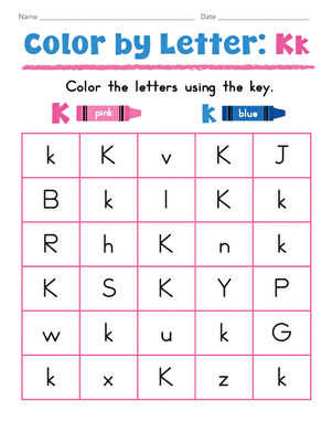 Color by Letter: Kk