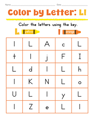 Color by Letter: Ll