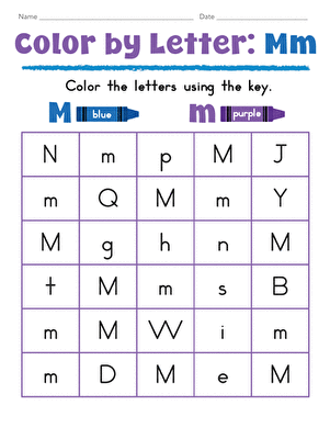 Color by Letter: Mm