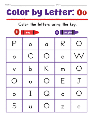 Color by Letter: Oo
