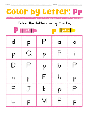 Color by Letter: Pp