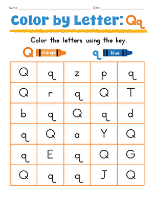 Color by Letter: Qq