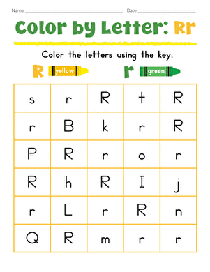 Color by Letter: Rr