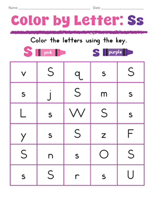Color by Letter: Ss