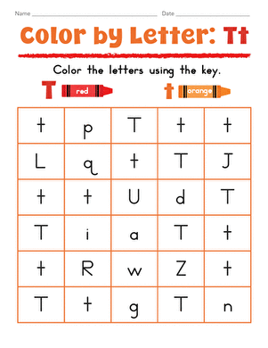 Color by Letter: Tt