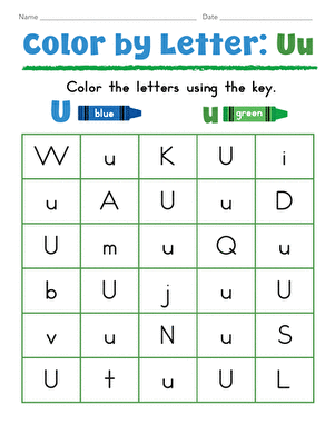 Color by Letter: Uu