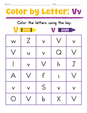 Color by Letter: Vv