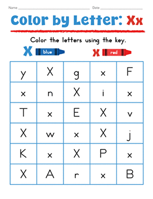 Color by Letter: Xx