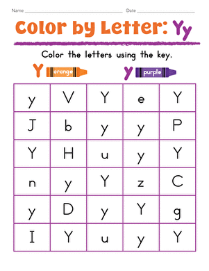 Color by Letter: Yy