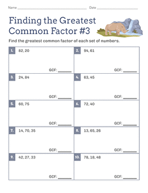 Finding the Greatest Common Factor #3