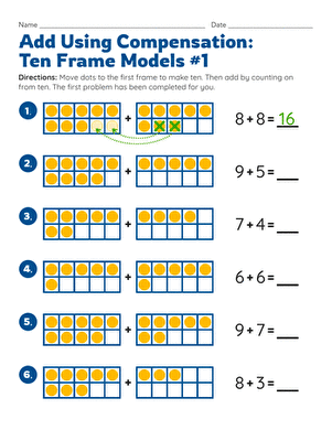 Add Using Compensation: Ten Frame Models #1