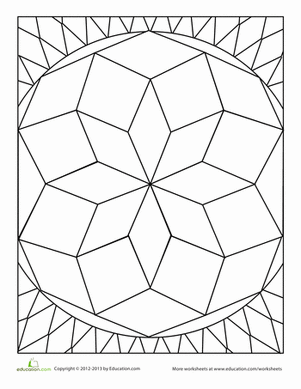 Diamond Shape Coloring Page