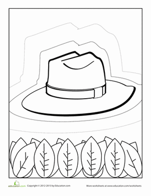 Hat Coloring Page