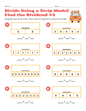 Divide Using a Strip Model: Find the Dividend #2