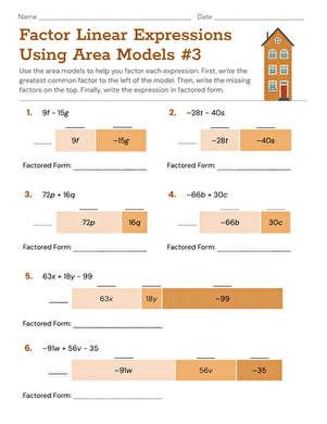 Factor Linear Expressions Using Area Models #3