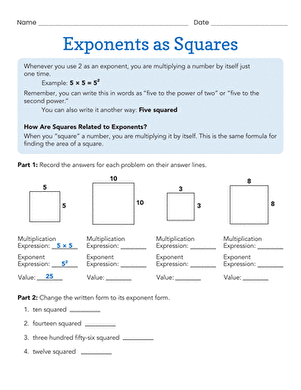 Exponents as Squares