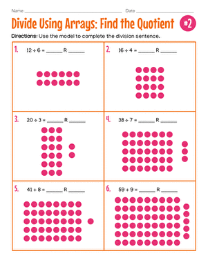 Divide Using Arrays: Find the Quotient #2