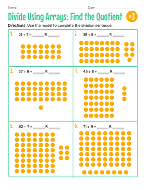 Divide Using Arrays: Find the Quotient #3